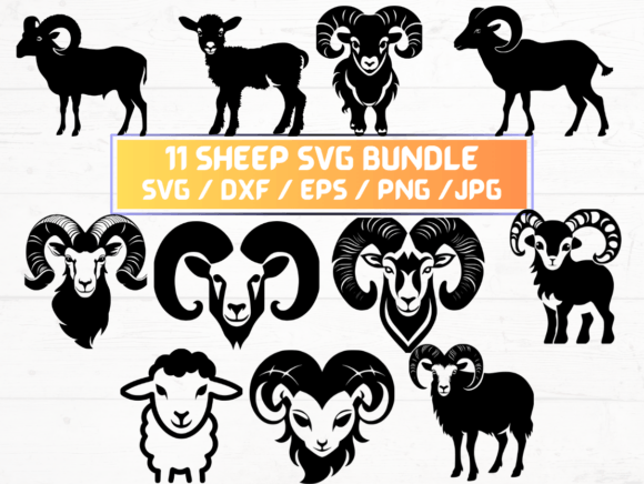 11 Sheep SVG Graphics for Crafts