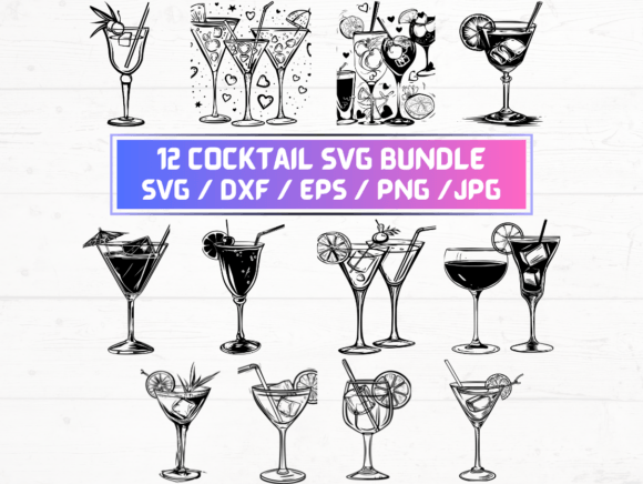 12 Cocktail SVG