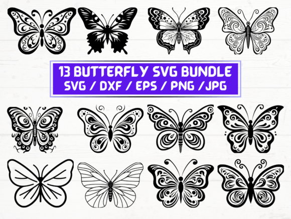 13 Butterfly SVG Bundle