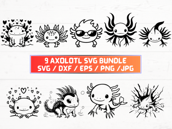 Axolotl SVG: A Graphic for Crafts and Digital Selling