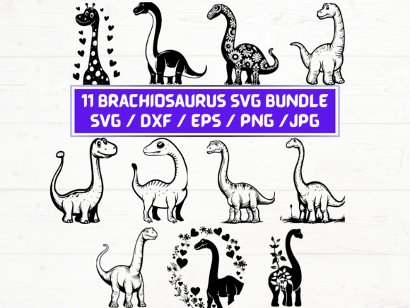 Brachiosaurus Graphics for Crafts
