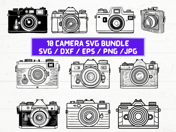 Camera SVG File for Crafts & Graphics