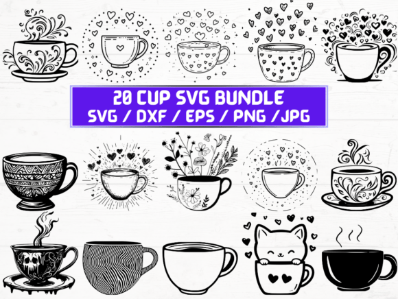 Cup SVG File: Graphics for Crafts & Local Branding