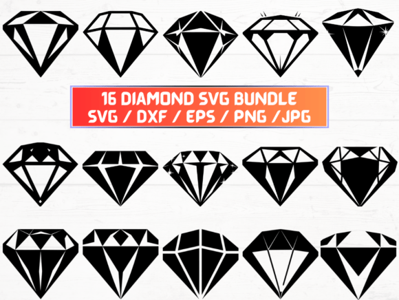 Diamond SVG Graphics for Crafts