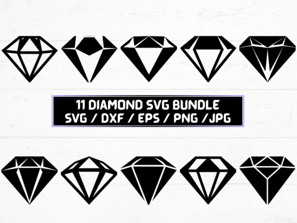 Diamond SVG Graphics for Crafts & Marketing