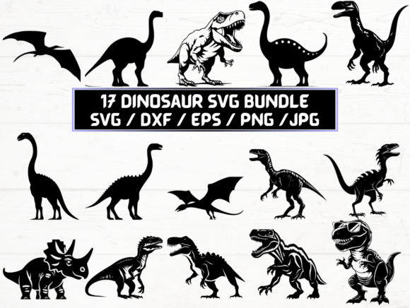 Dinosaur Graphics for Crafts and Branding