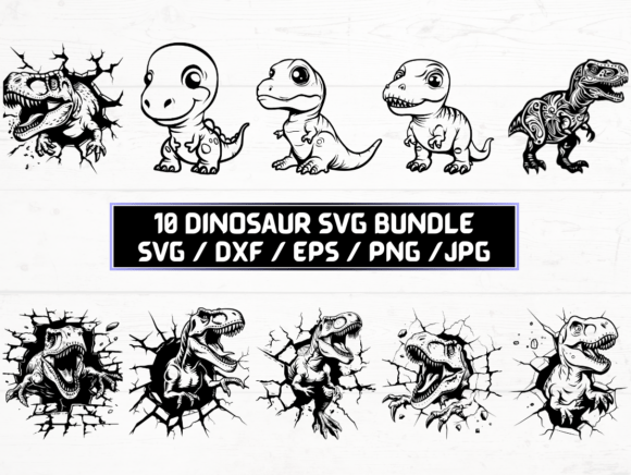 Dinosaur SVG Bundle: A Graphic Asset for Crafts and Creativity