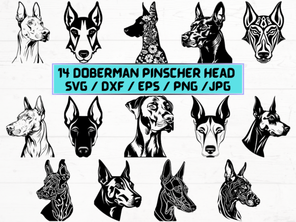 Doberman Pinscher Head Laser Cut