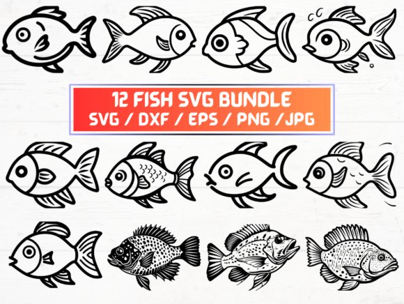 Fish SVG Graphics for Crafts