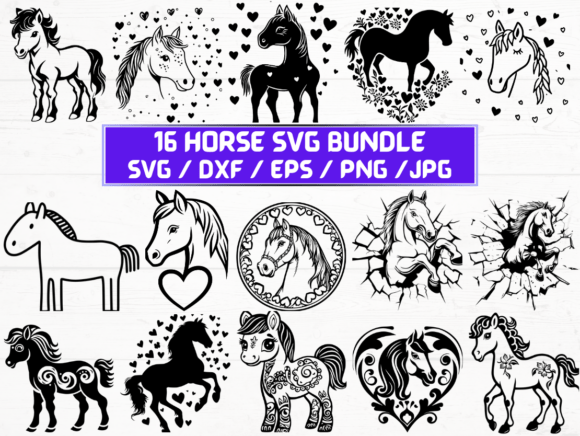 Horse Laser Cut Graphics for Crafts
