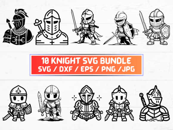 Knight SVG Graphics for Crafts