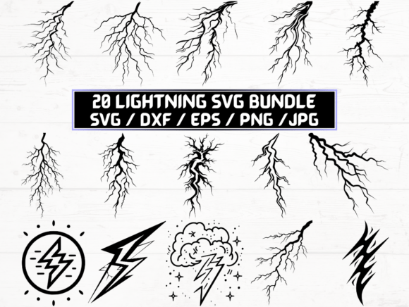 Lightning SVG: Graphics for Crafts & Digital Sellers