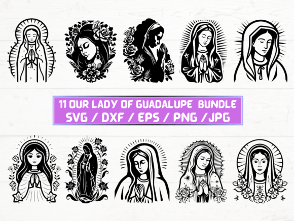 Our Lady of Guadalupe SVG File: Graphics for Meaningful Crafts