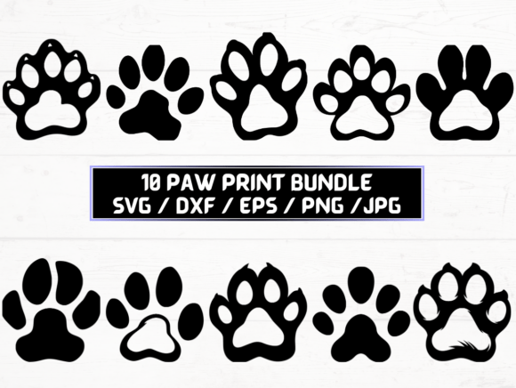 Paw Print SVG: Graphics for Crafts & Local Branding