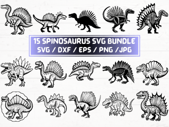 Spinosaurus SVG Laser Cut Graphics for Crafts