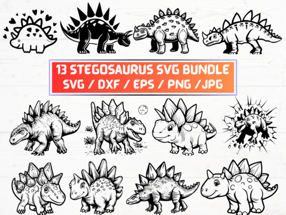 Stegosaurus SVG: A Graphic Asset for Crafts and Branding