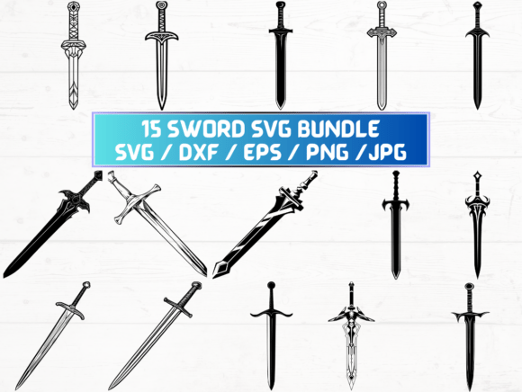 Sword Laser Engraving Cut File: Graphics for Crafts Projects