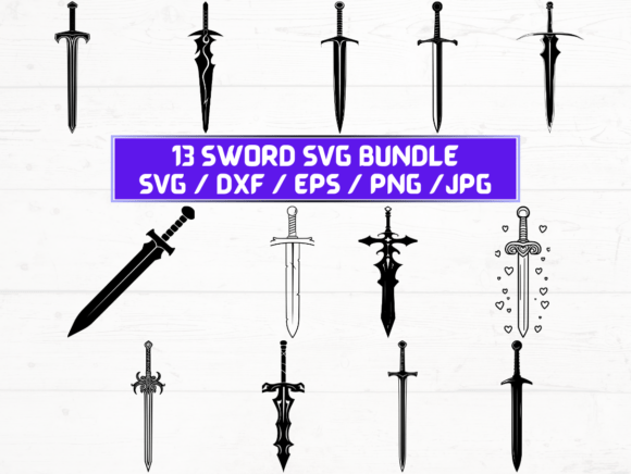 Sword SVG File: Graphics for Crafts & Local Branding
