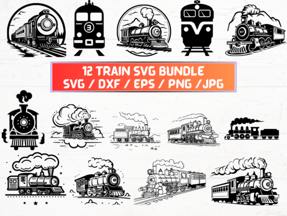 Train SVG: A Graphic Asset for Crafts and Branding