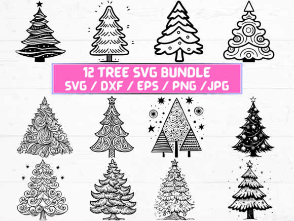 Tree Laser Cut: Graphics for Crafts & Content Publishing