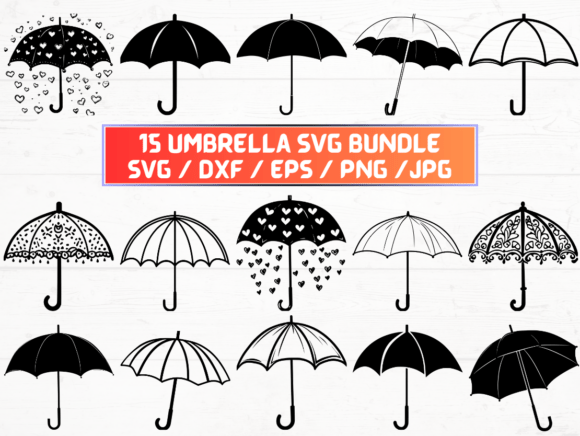 Umbrella SVG Bundle: Graphics for Crafts & Creative Branding