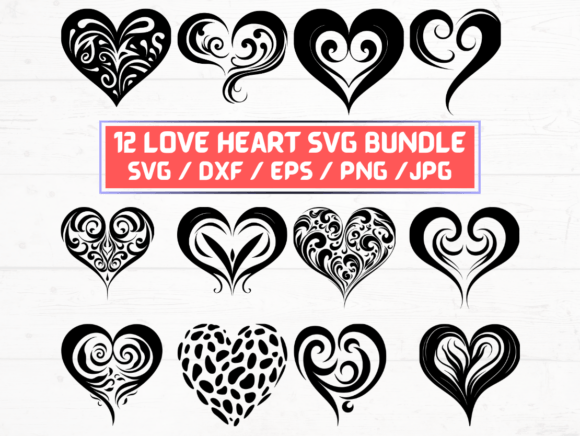 Valentine Love Heart SVG for Graphics and Crafts