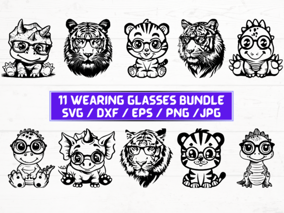 Wearing Glasses SVG File: Graphics for Crafts & Creative Brands